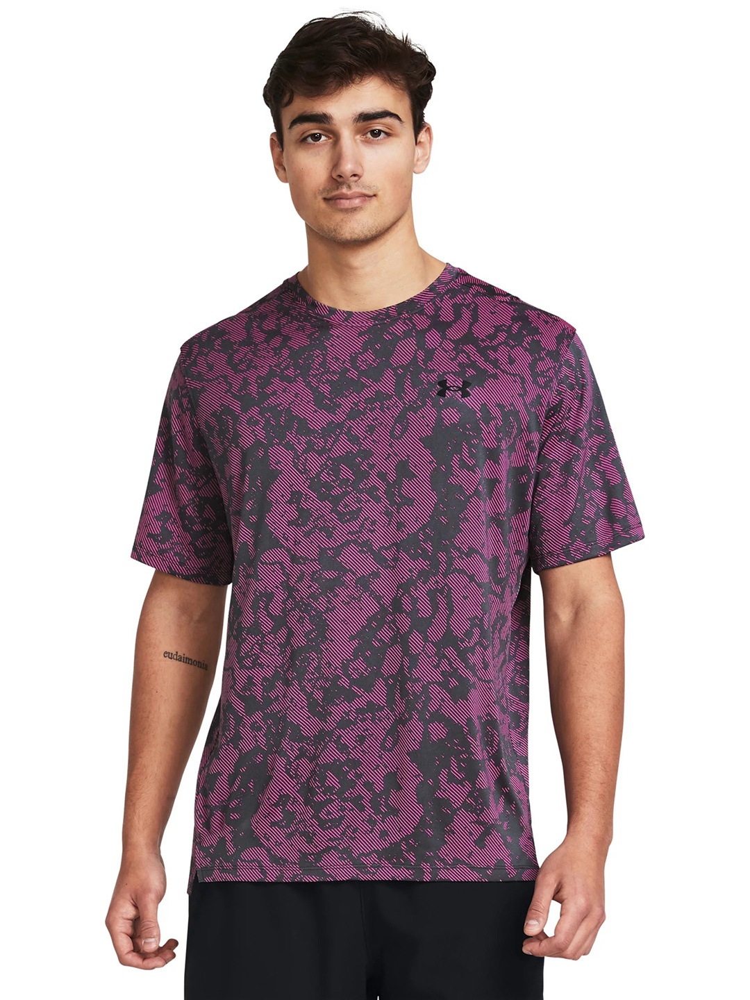 

UNDER ARMOUR Tech Vent Geode Short Sleeves Printed Training T-shirt, Purple