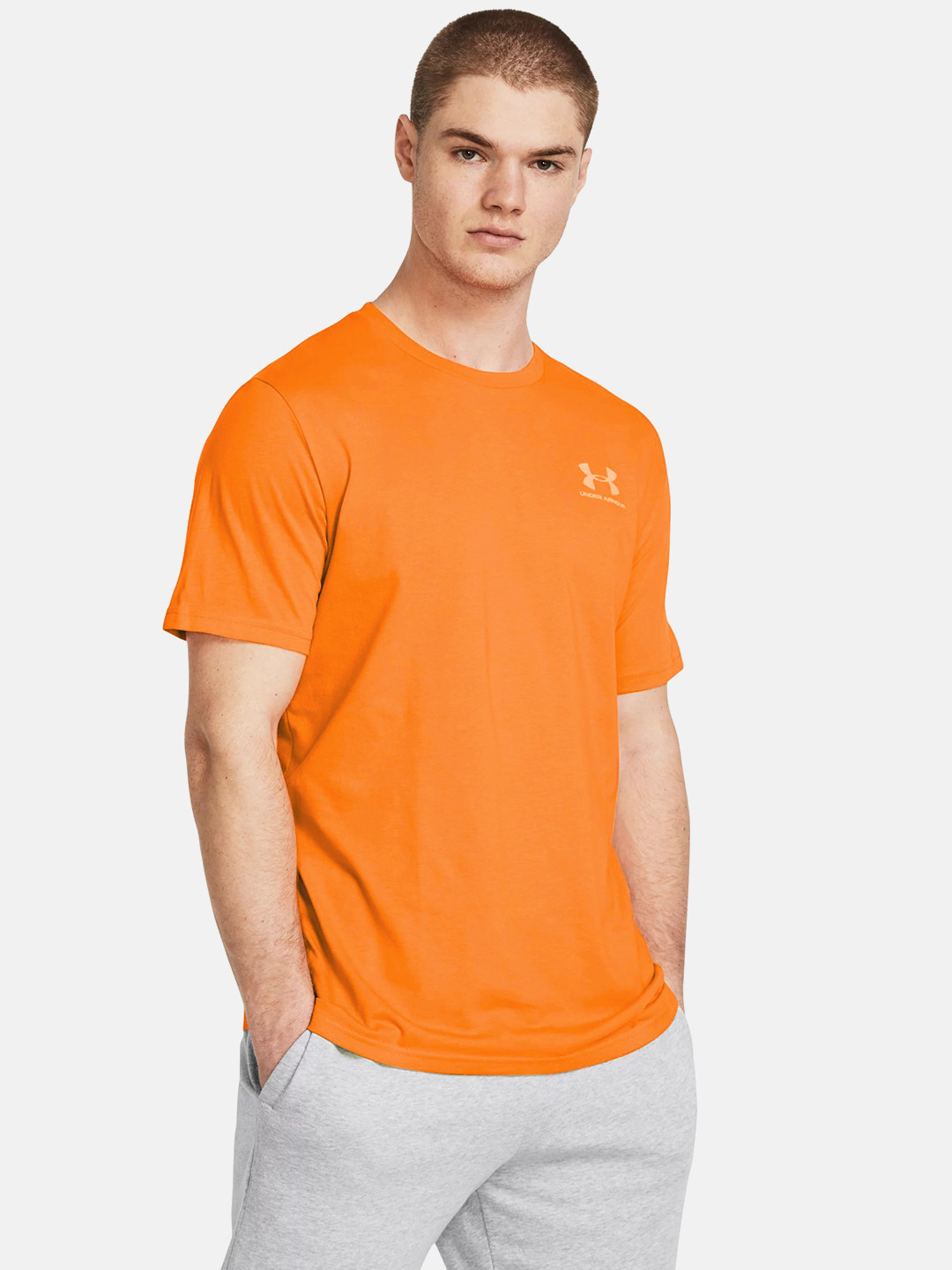 

UNDER ARMOUR SPORTSTYLE LC Short Sleeve Training Or Gym T-shirt, Orange