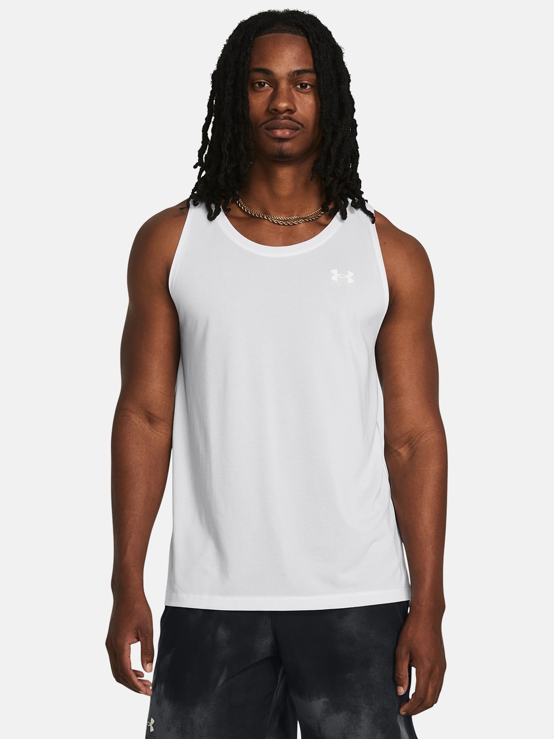 

UNDER ARMOUR Launch Singlet Racerback Running T-shirt, White