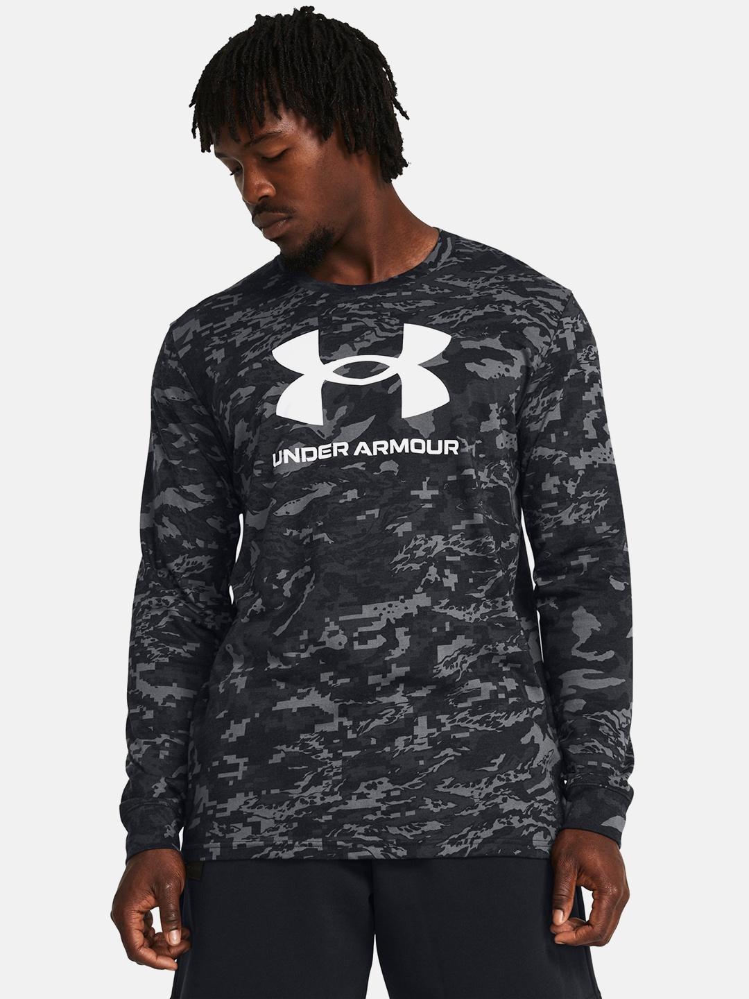 

UNDER ARMOUR ABC Camouflage Print Long Sleeve T-shirt, Black