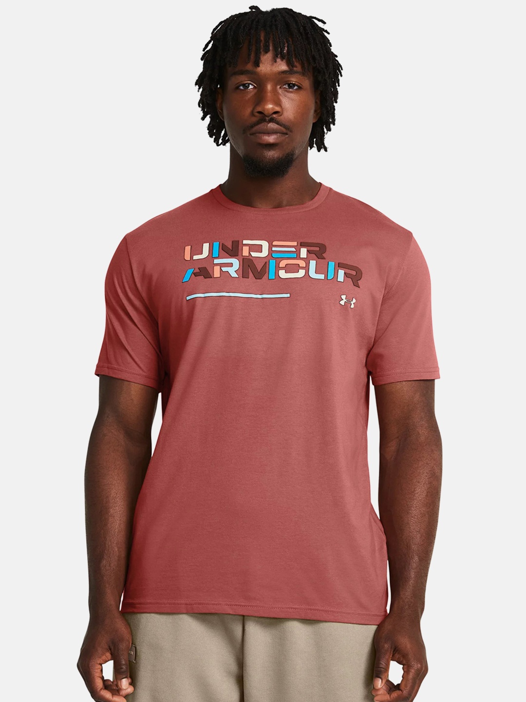 

UNDER ARMOUR Logo Wordmark Short Sleeve, Red