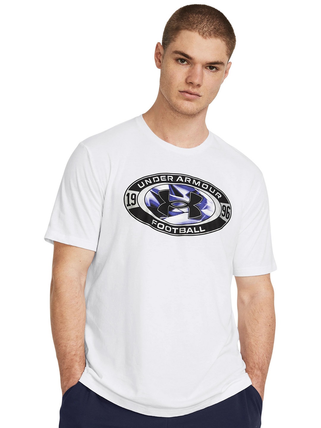 

UNDER ARMOUR Iced Out Football Short Sleeves T-shirt, White