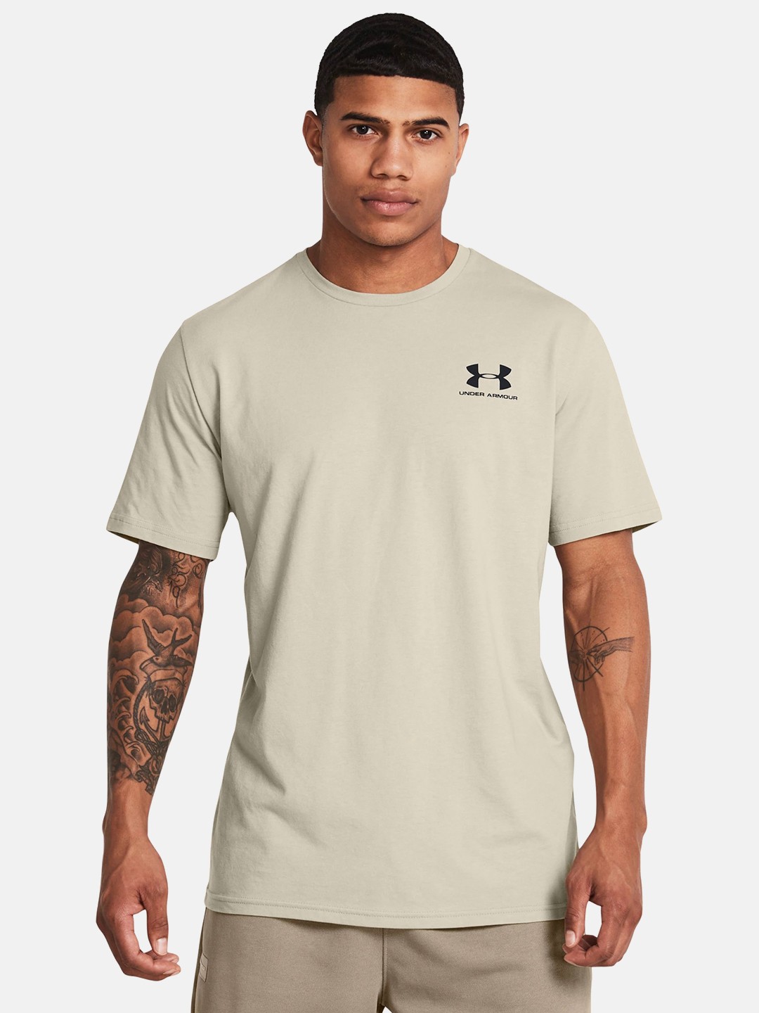 

UNDER ARMOUR Round Neck Sports T-shirt, Beige