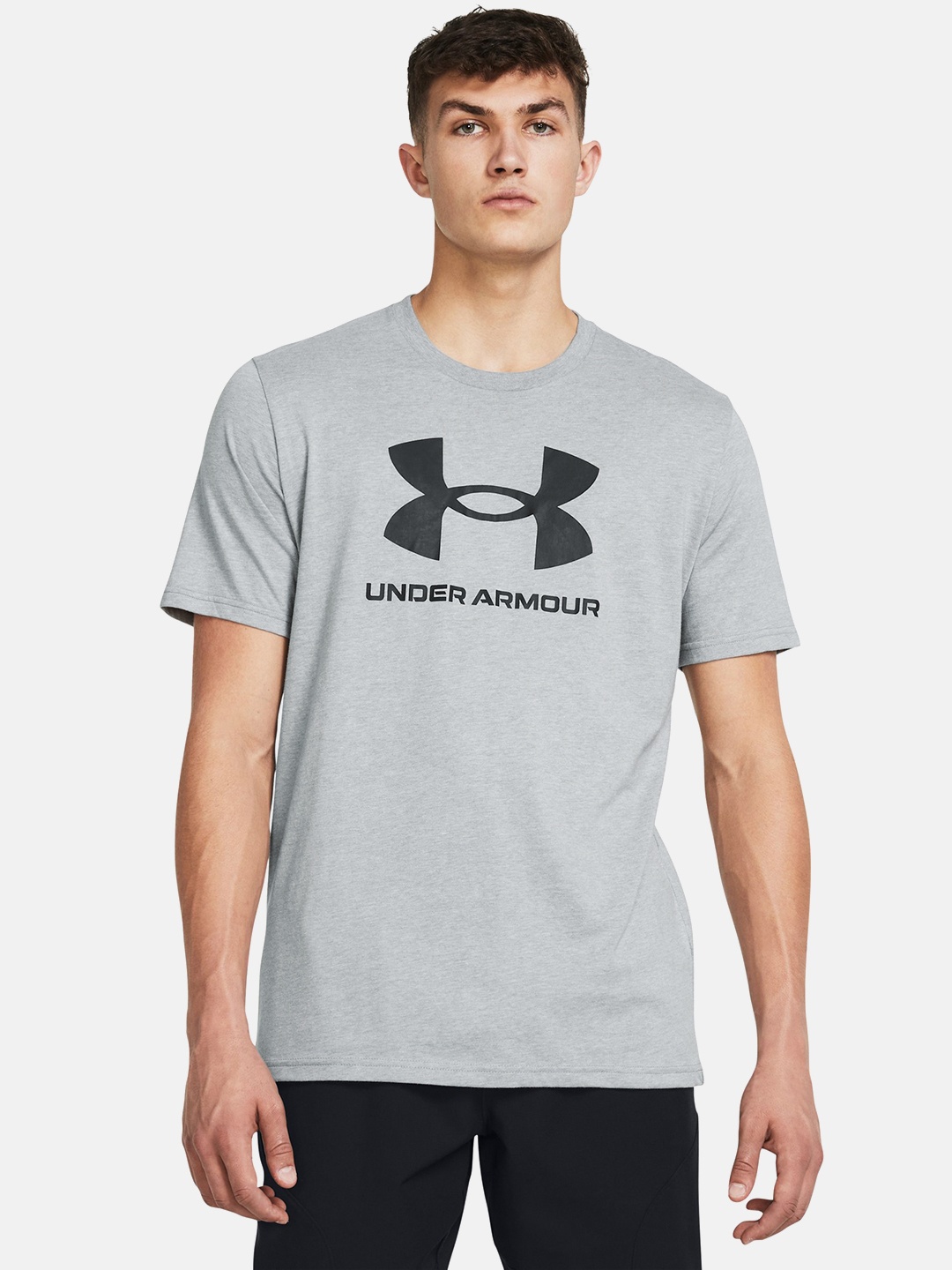 

UNDER ARMOUR Sportstyle Logo Update Short Sleeve T-shirt, Grey melange