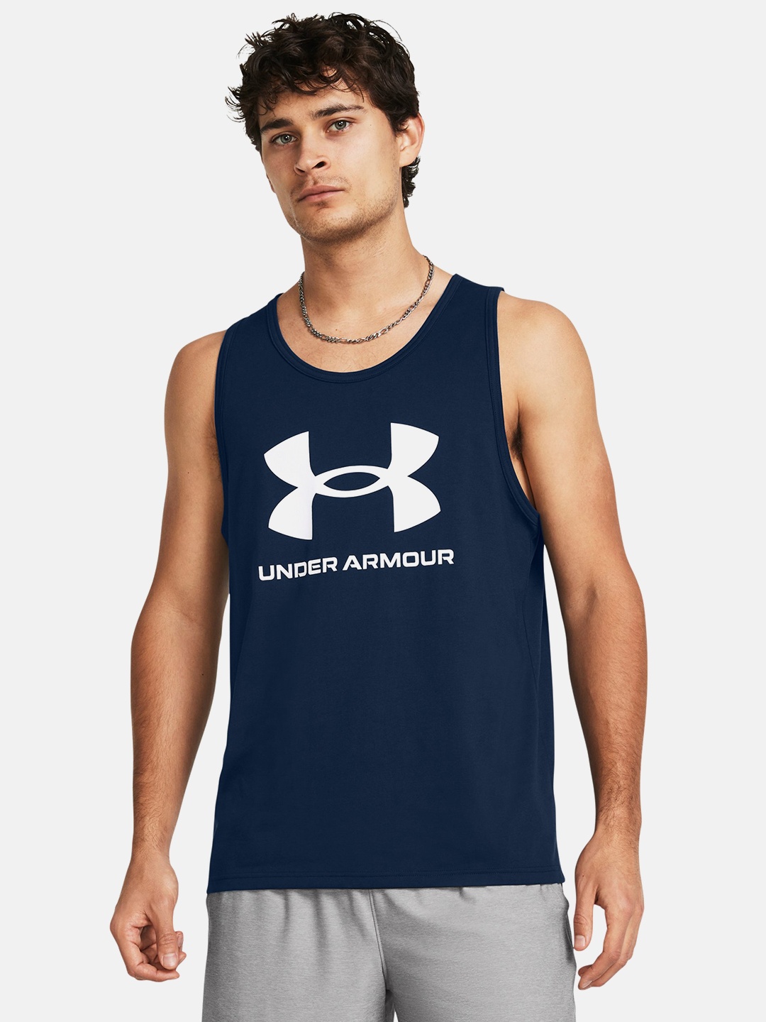 

UNDER ARMOUR Sportstyle Logo Tank T-shirt, Navy blue