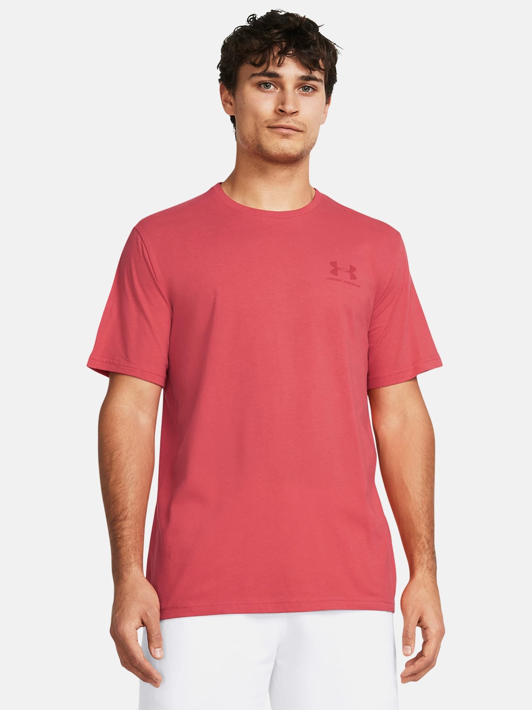 

UNDER ARMOUR SPORTSTYLE LC Short Sleeve Training Or Gym T-shirt, Red