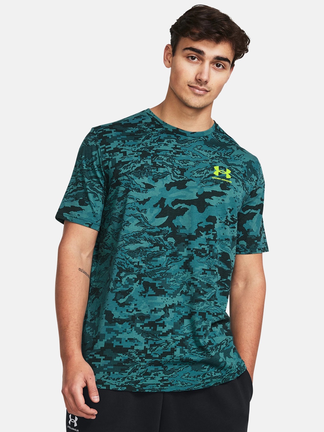 

UNDER ARMOUR ABC Camo Short Sleeves Printed T-shirt, Teal