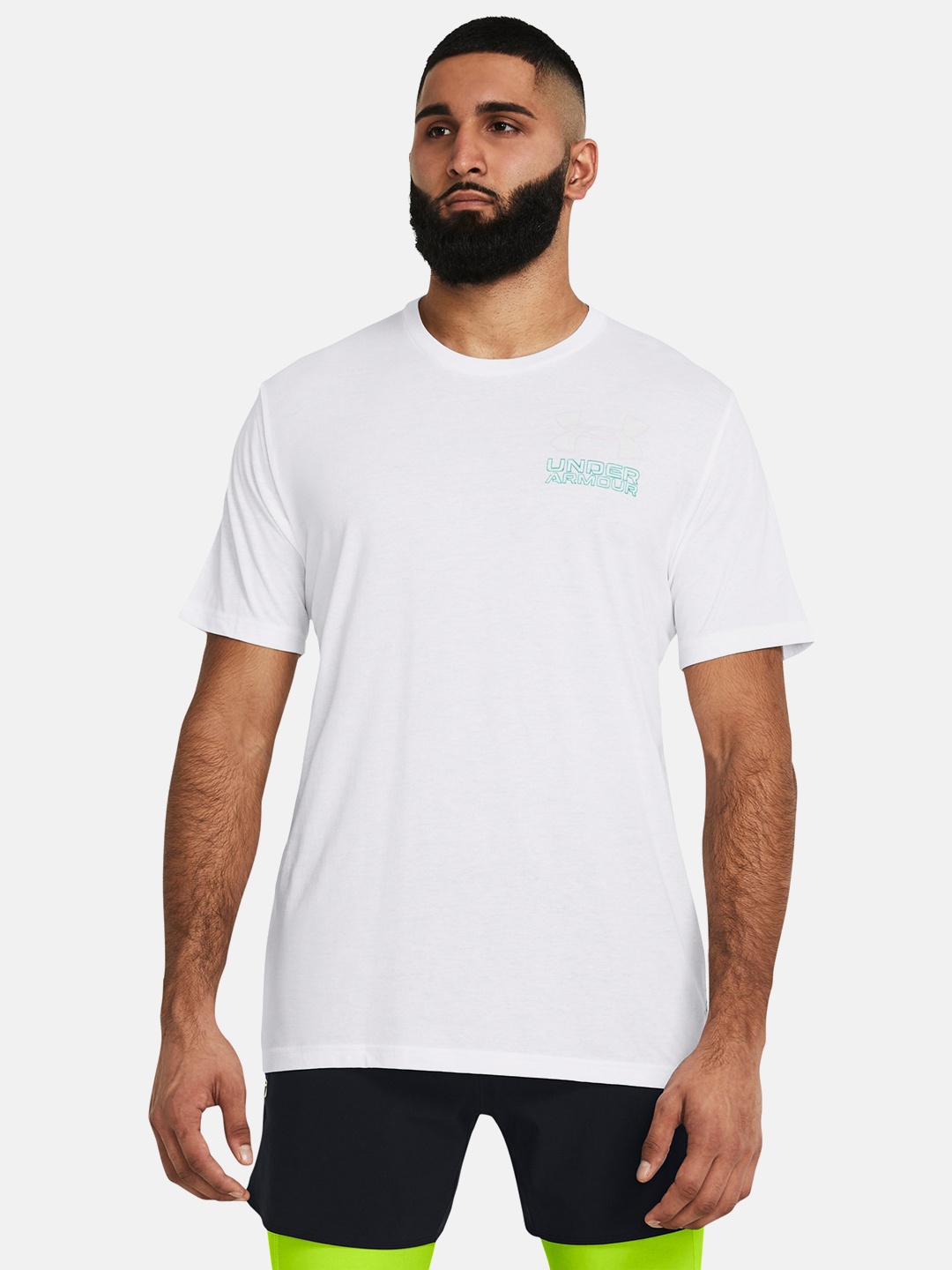 UNDER ARMOUR Photoreal Overlay Printed Short Sleeve T-shirt, White