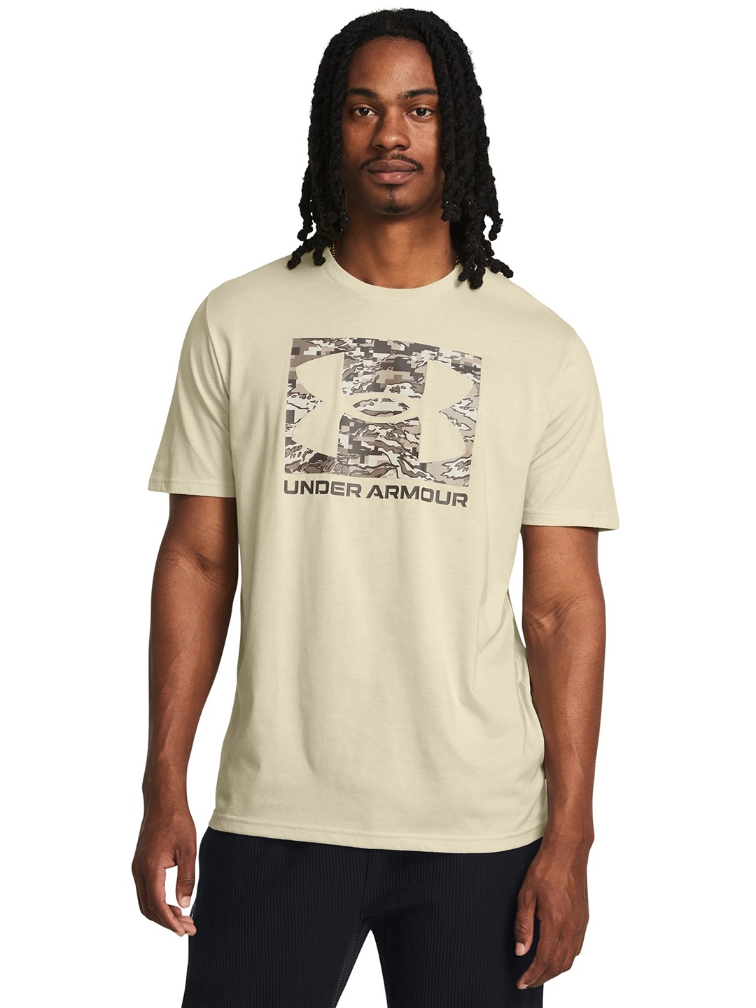 

UNDER ARMOUR ABC Camo Boxed Logo Short Sleeves Training T-shirt, Beige