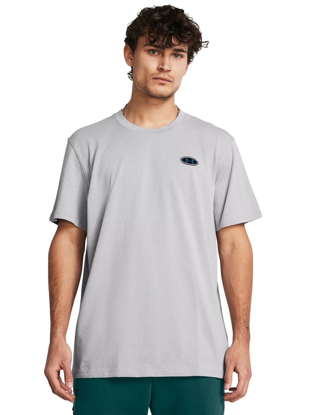 

UNDER ARMOUR HW LC PATCH Short Sleeves Training T-shirt, Grey