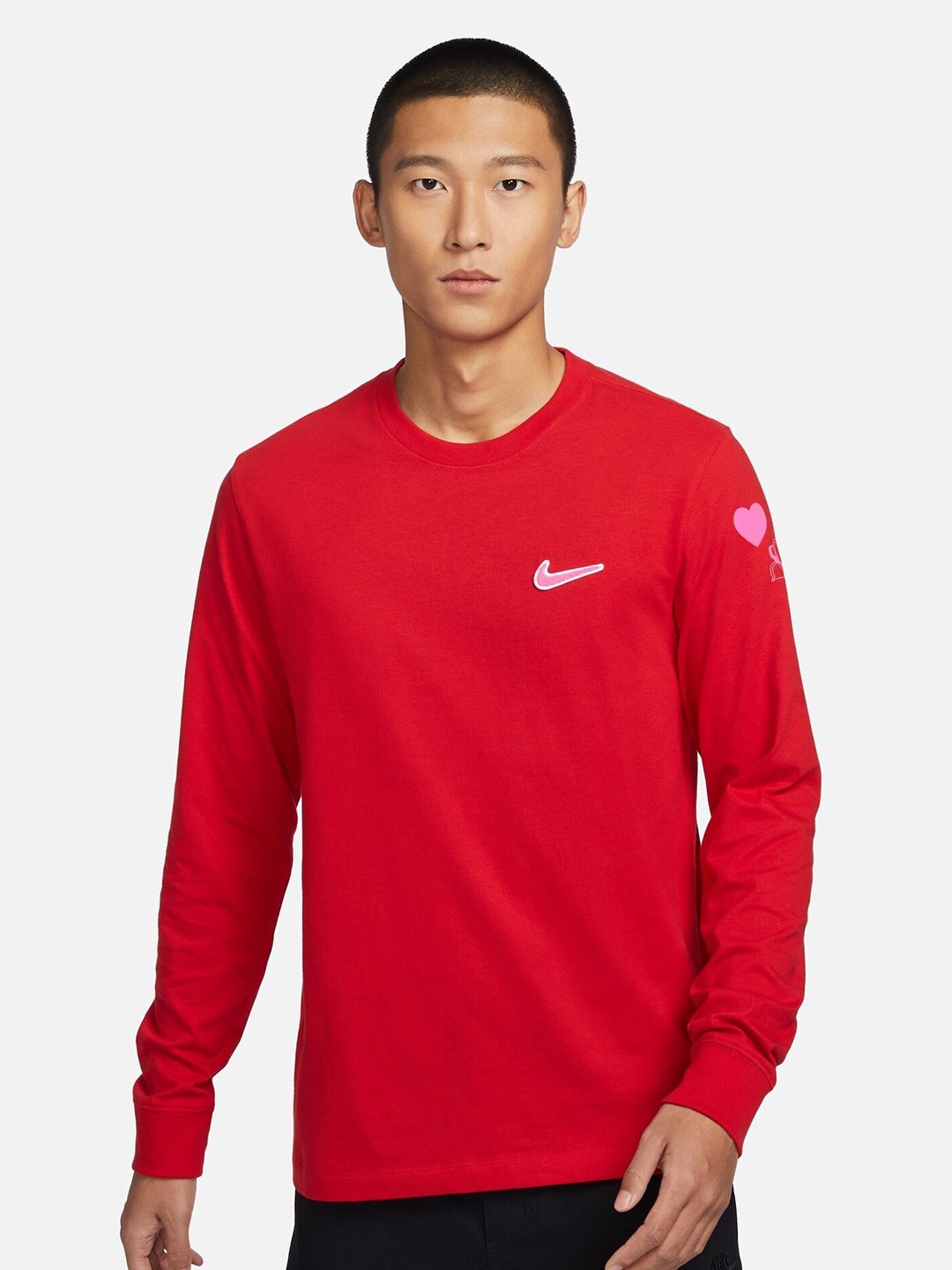 

Nike Sportswear Long-Sleeves Pure Cotton T-Shirt, Red