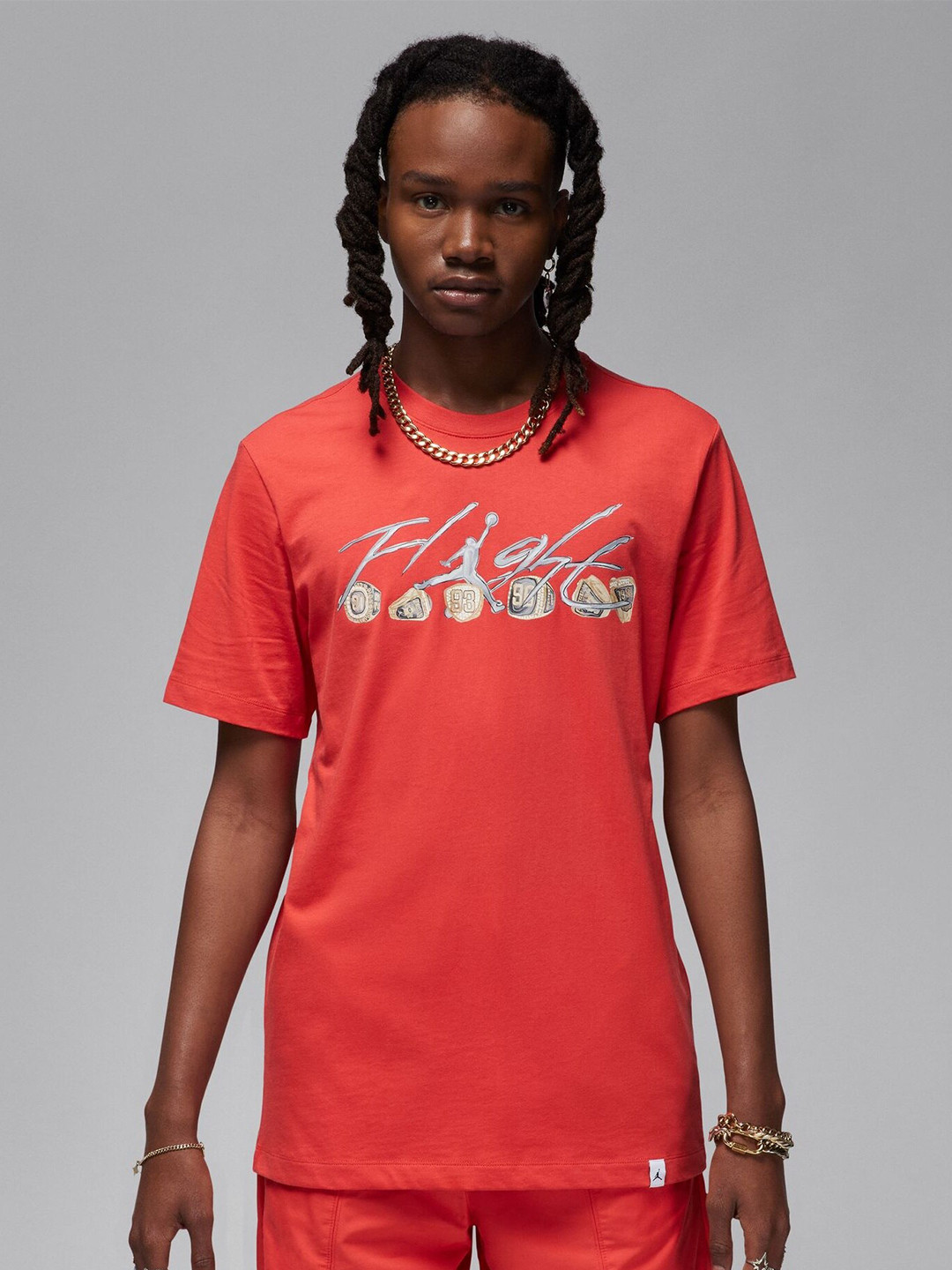 

Nike Jordan Flight Essentials Printed Pure Cotton T-Shirt, Red