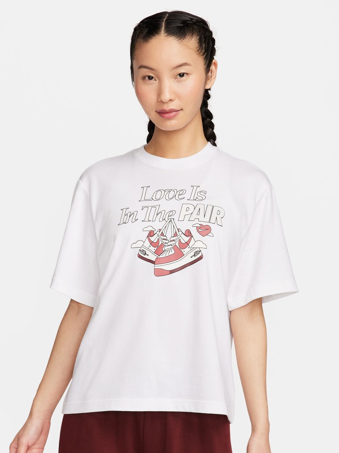 

Nike Sportswear Printed Cotton Boxy T-Shirt, White