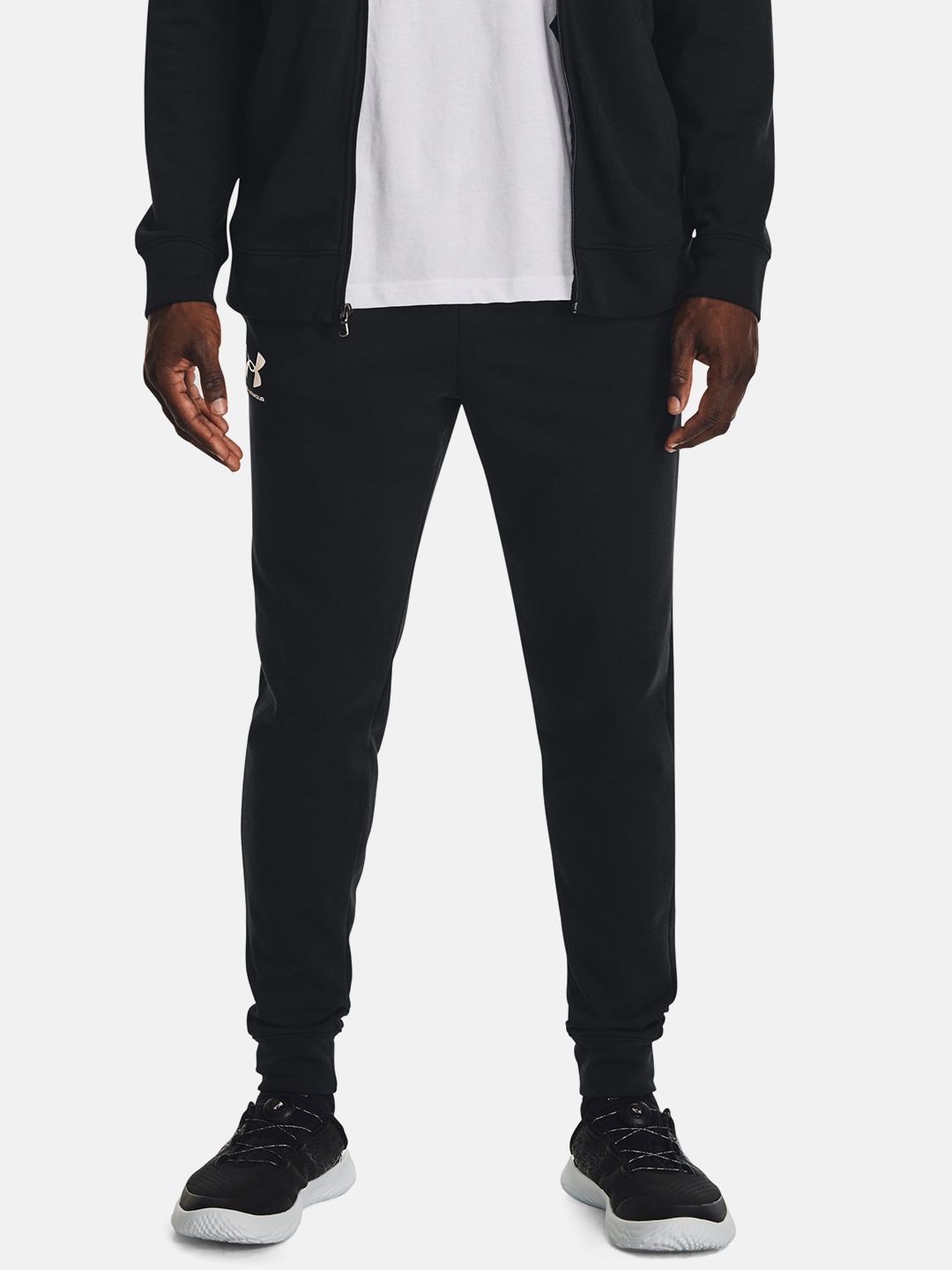 

UNDER ARMOUR Rival Terry Slim Fit Training Joggers, Black