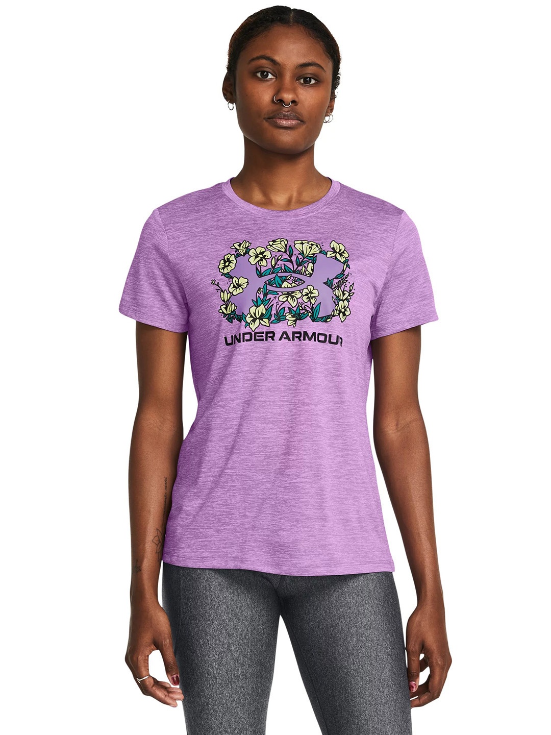 

UNDER ARMOUR Tech Twist Flower Printed T-shirt, Purple