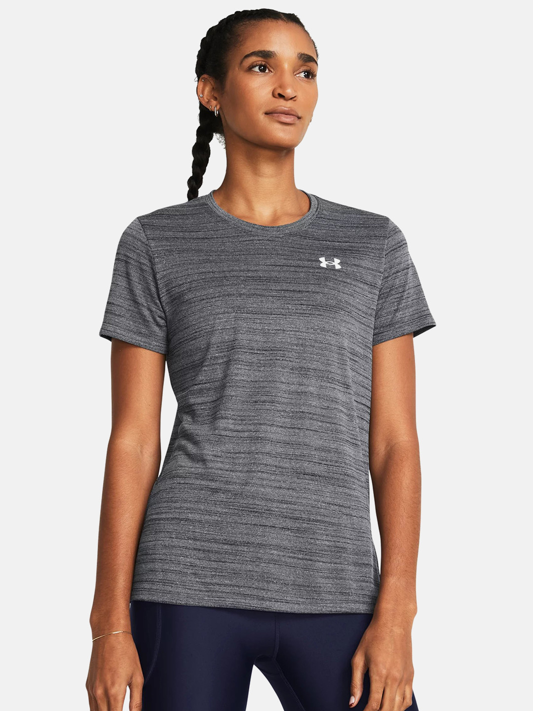 

UNDER ARMOUR Striped Short Sleeve T-shirt, Black