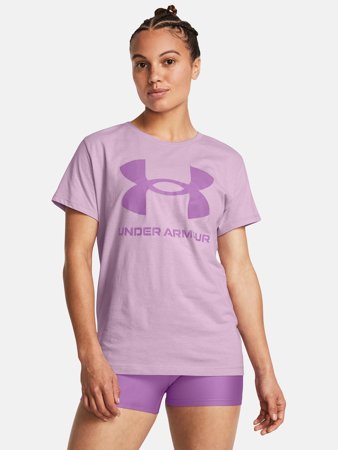 

UNDER ARMOUR UA SPORTSTYLE LOGO Printed T-shirt, Purple
