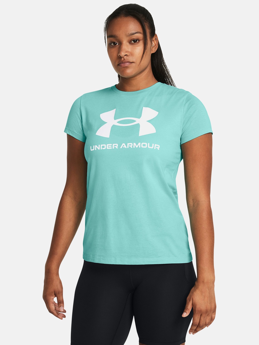 

UNDER ARMOUR Women Sportstyle Logo Short Sleeves T-shirt, Green