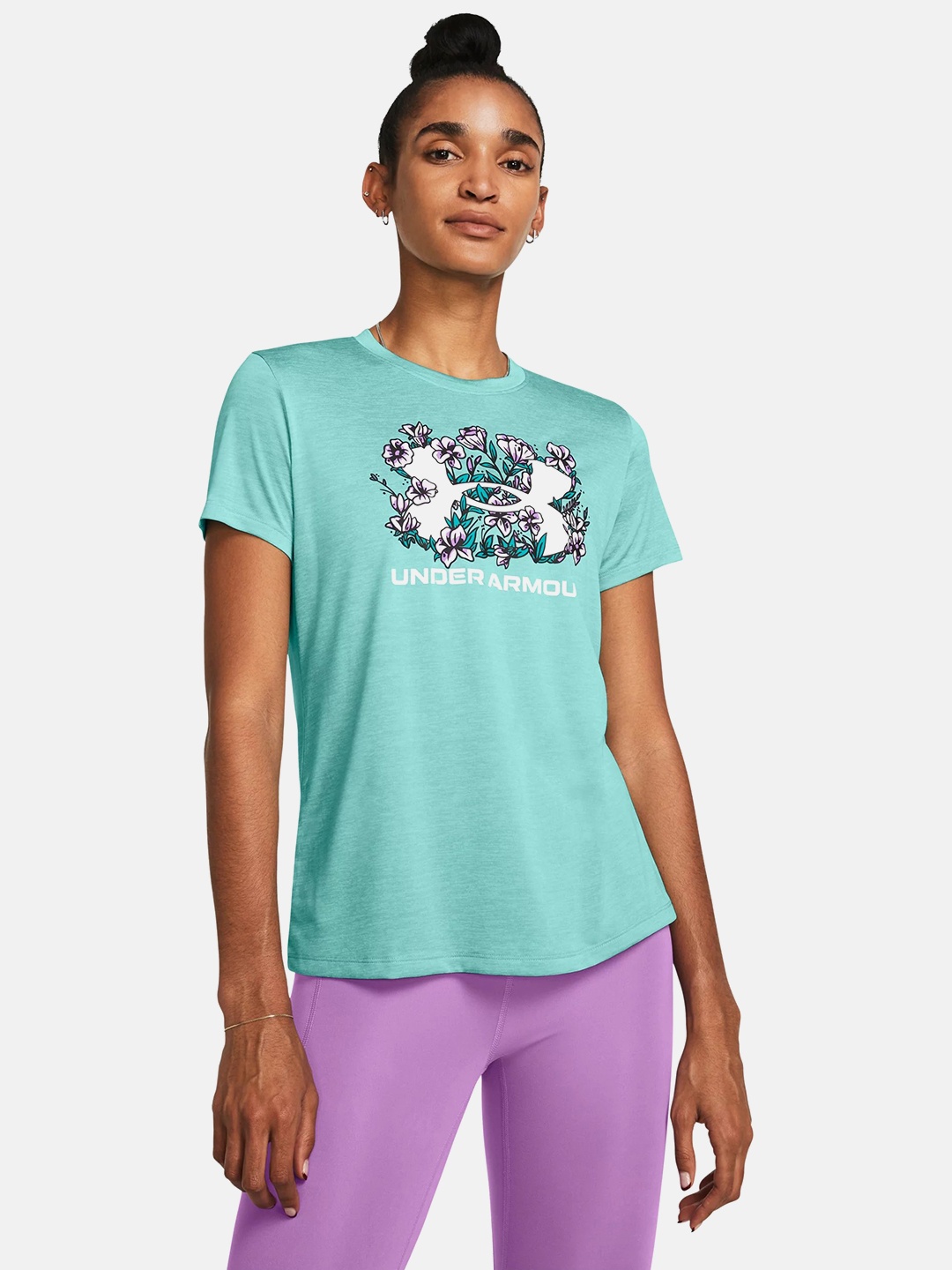 

UNDER ARMOUR Tech Twist Flower Short Sleeve T-shirt, Sea green