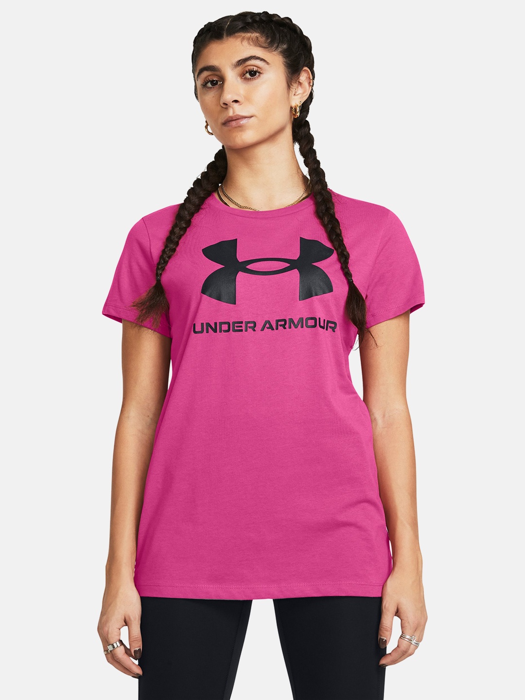 

UNDER ARMOUR Rival Logo Short Sleeve Training T-shirt, Pink