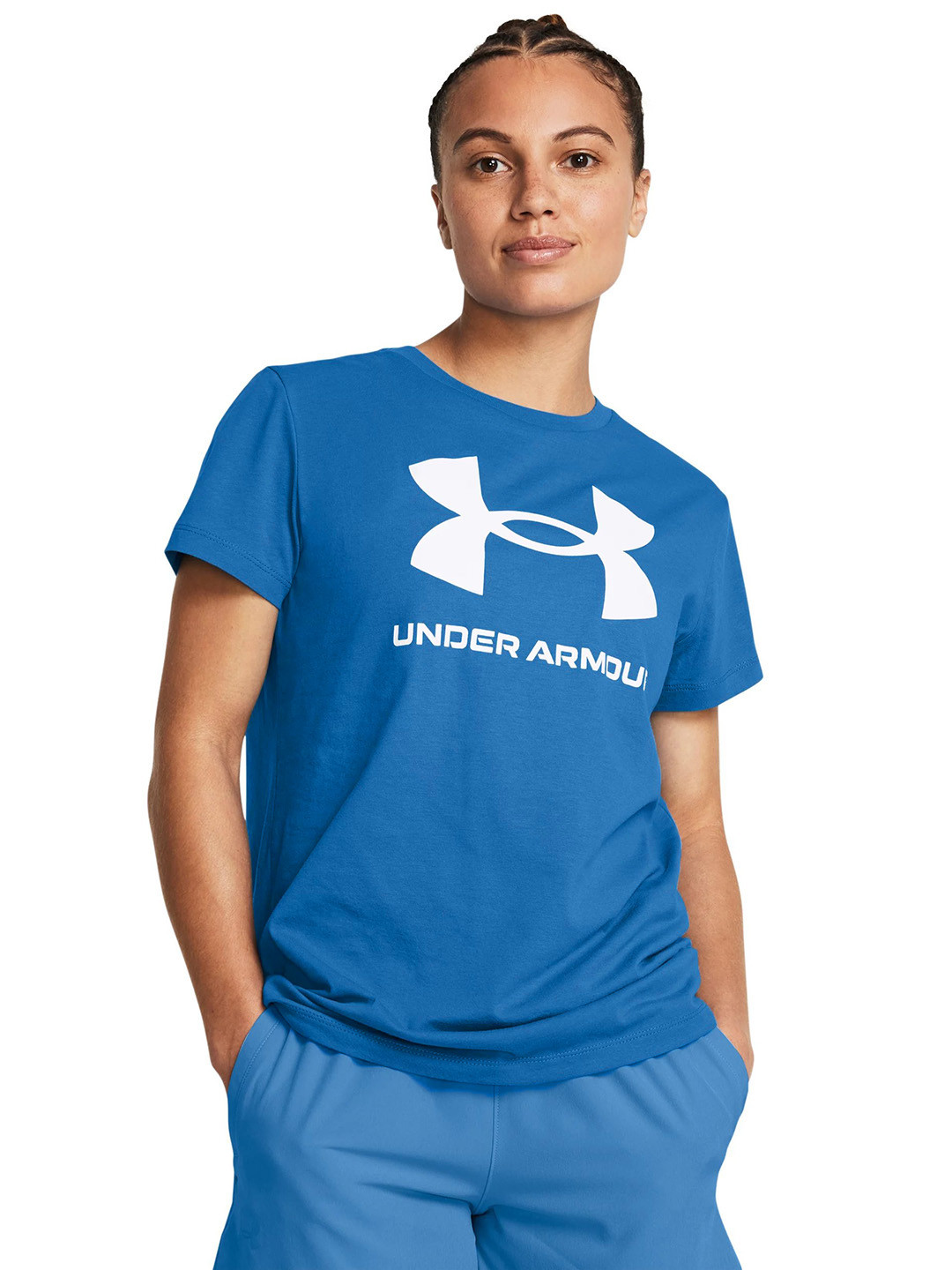 

UNDER ARMOUR Rival Printed Short Sleeve T-shirt, Blue