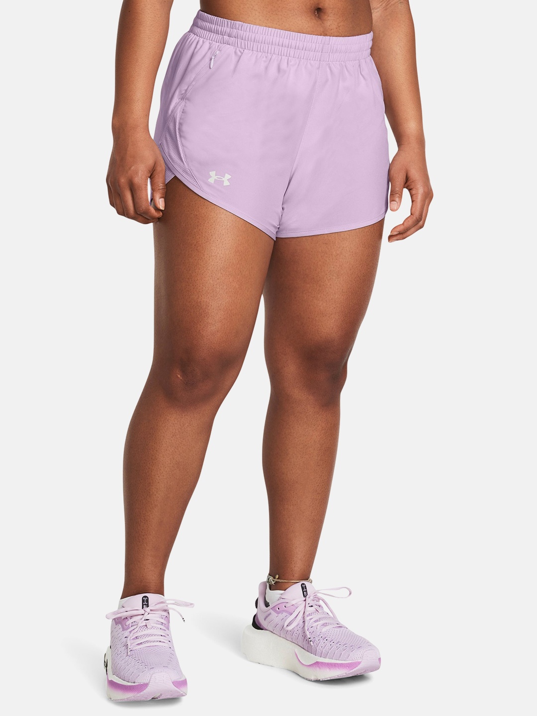 

UNDER ARMOUR Women Fly-By 3" Running Sports Shorts, Lavender