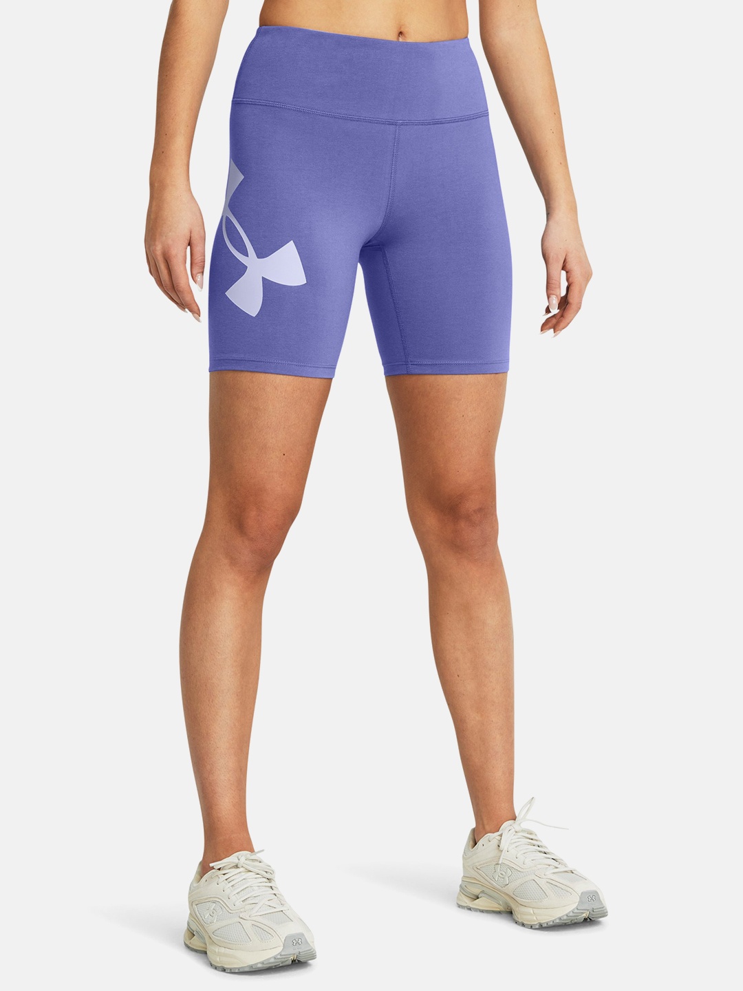 

UNDER ARMOUR Women Printed Slim Fit Campus 7in Training Shorts, Purple