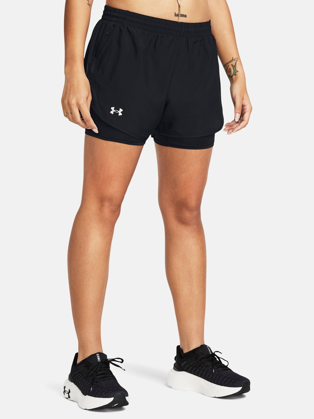 

UNDER ARMOUR Women Slim Fit Running Sports Shorts, Black