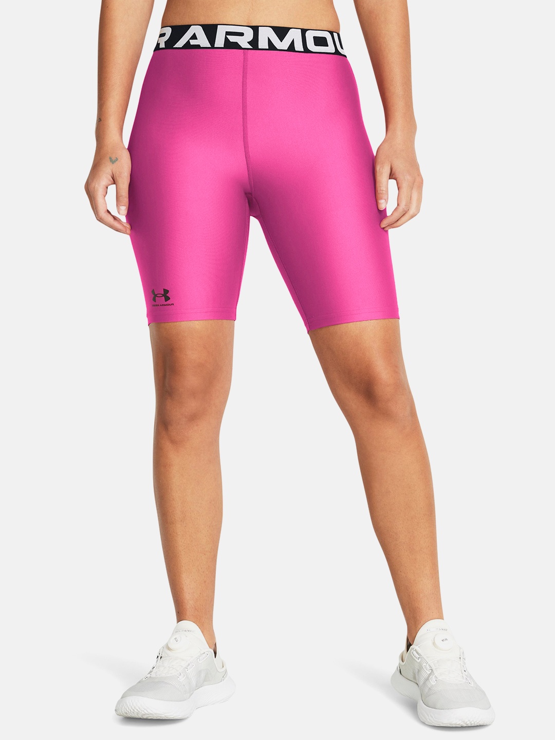 

UNDER ARMOUR Women Slim Fit Heatgear Authentics 8in Sports Shorts, Pink