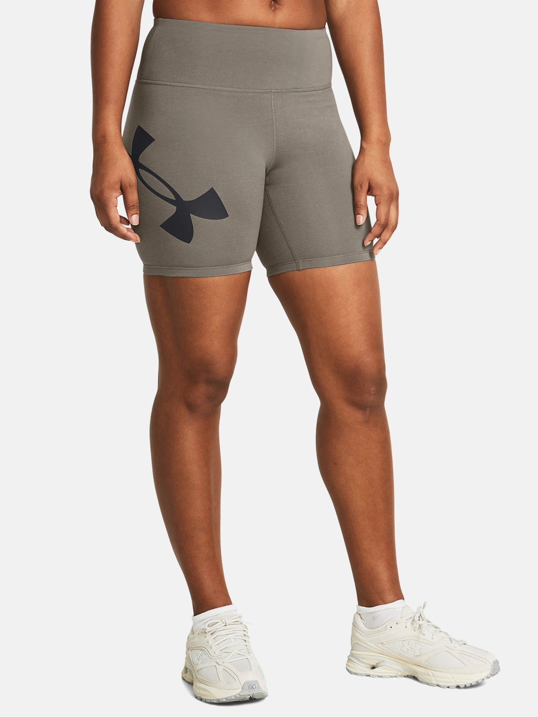 

UNDER ARMOUR Women Printed Slim Fit Campus 7 in Sports Shorts, Brown