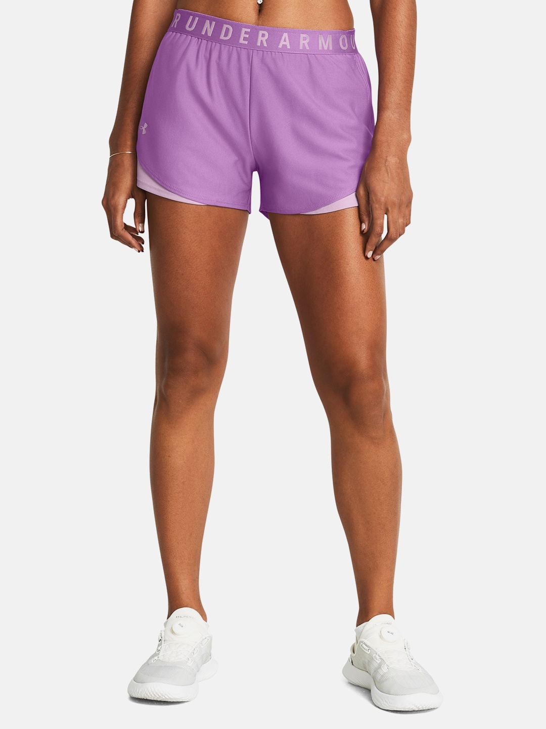 

UNDER ARMOUR Women Play Up 3.0 Training Shorts, Lavender
