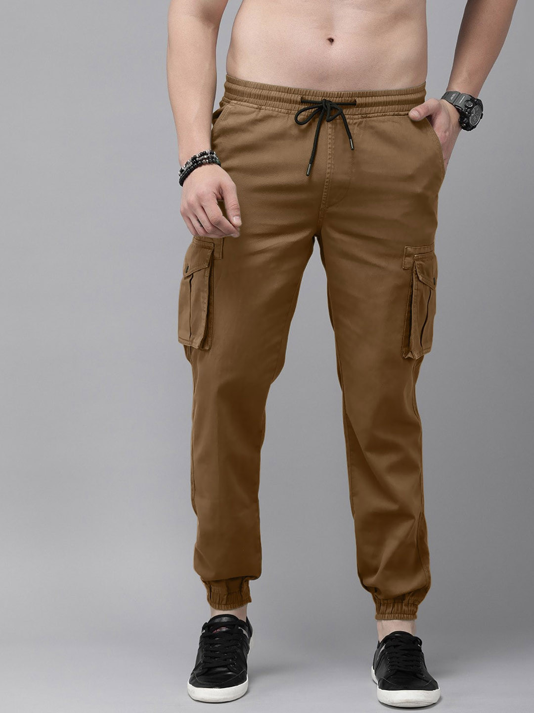 

The Roadster Lifestyle Co. Brown Men Pure Cotton Cargo