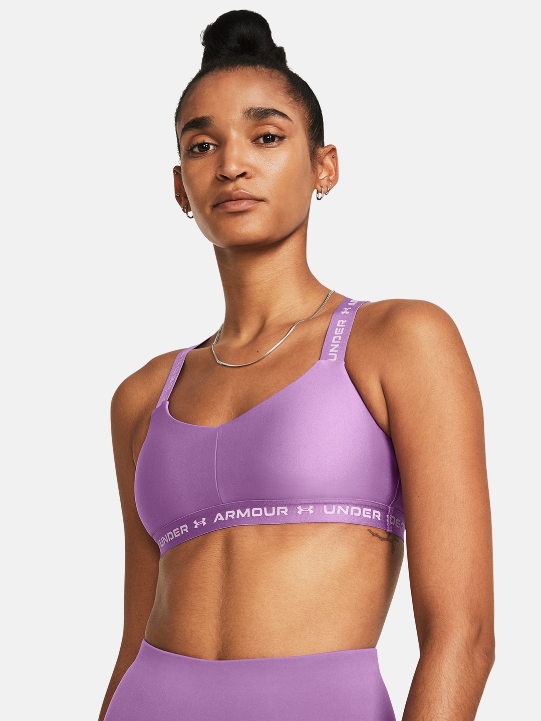 

UNDER ARMOUR Crossback Low Sports Bra, Purple