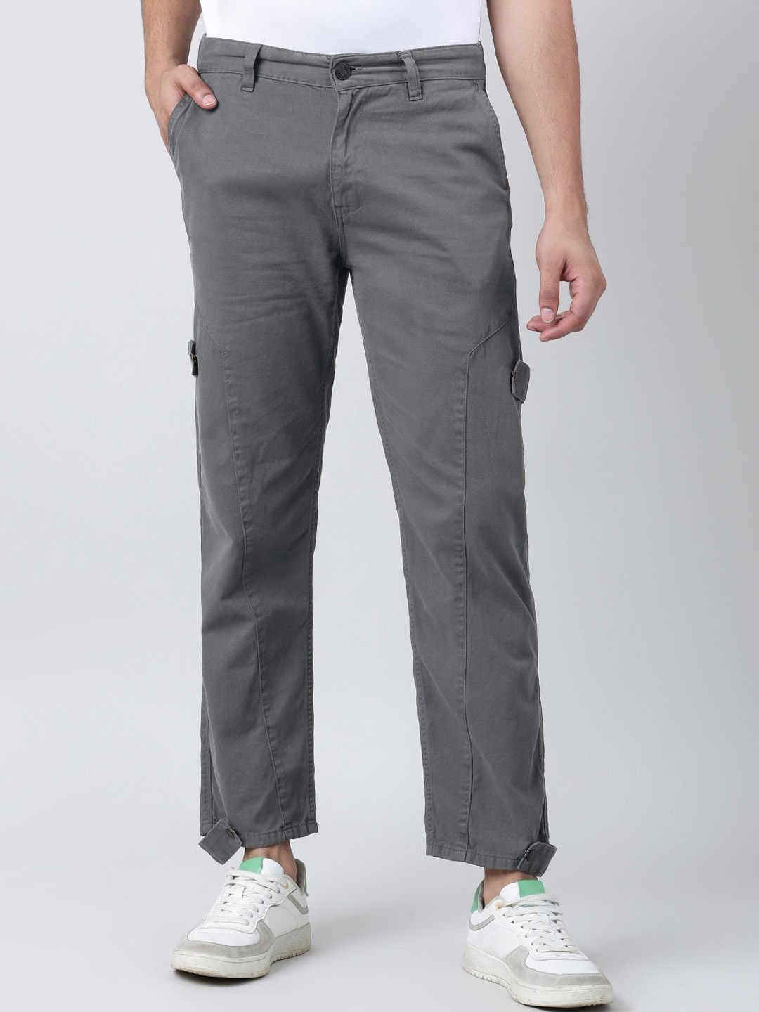 

Bene Kleed Men Relaxed fit Carpenter Style Cargo Trouser, Grey