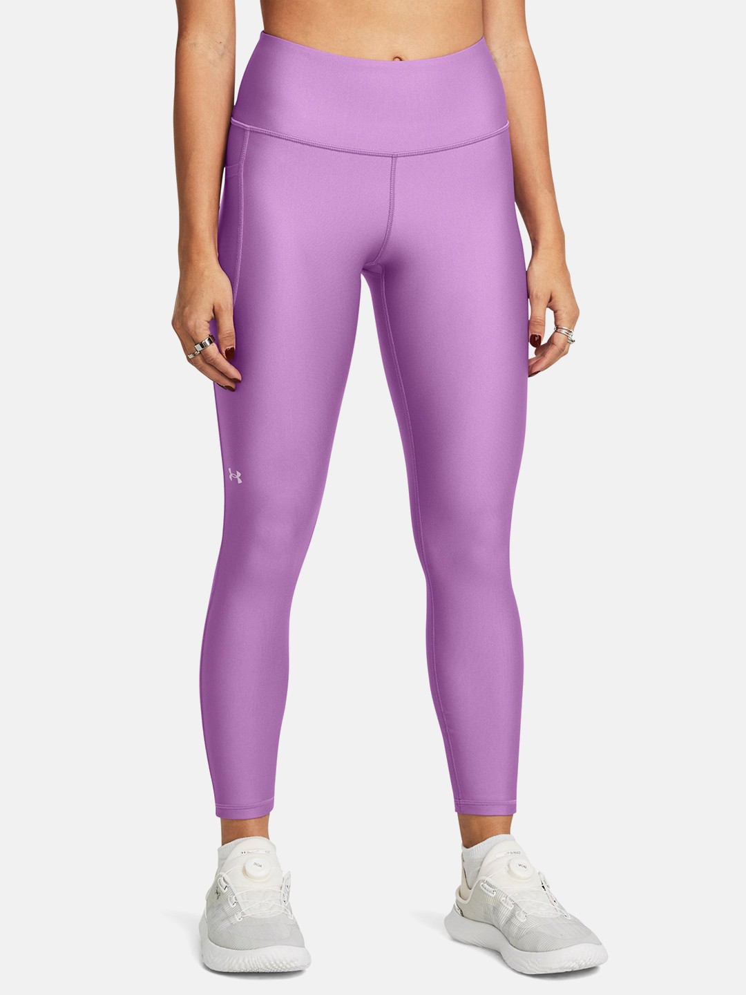 

UNDER ARMOUR Women Brand Logo Detail Tech Hi Ankle Length Tights, Purple