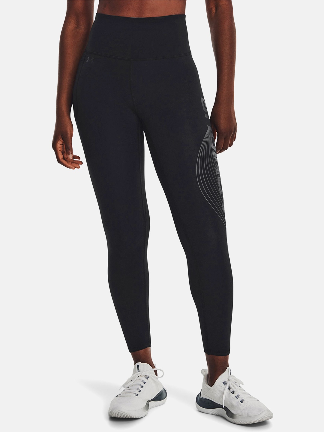 

UNDER ARMOUR Women Motion Ankle Leg Branded Tights, Black