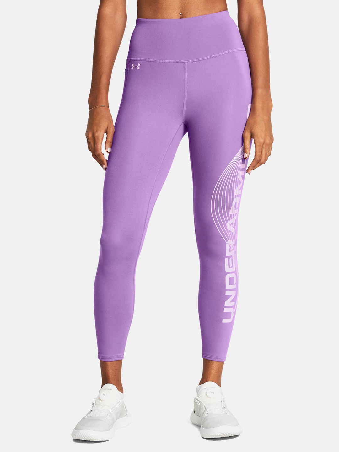 

UNDER ARMOUR Women Motion Ankle Leg Branded Tights, Purple