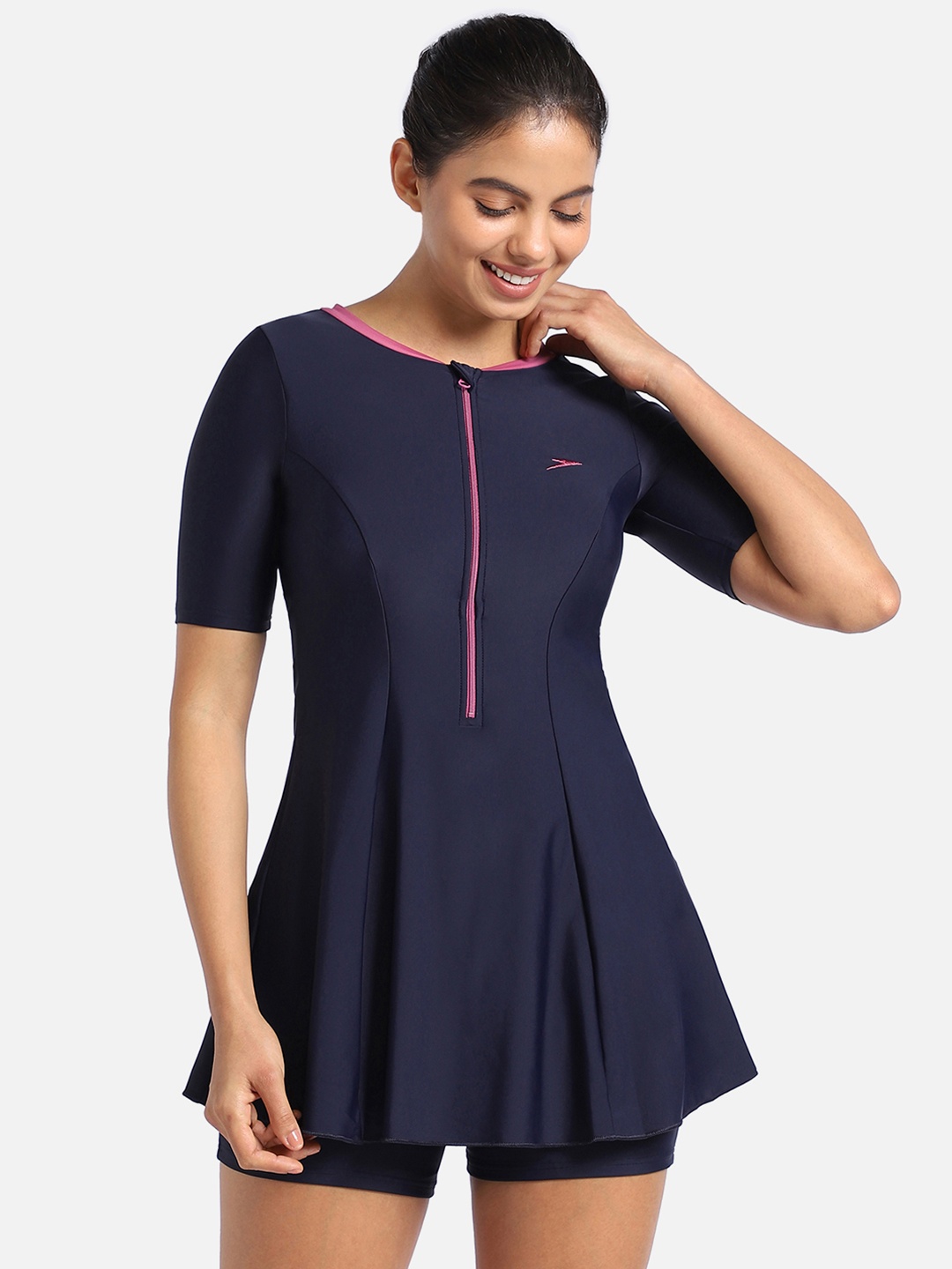 

Speedo Women Closed Back Swimdress, Navy blue