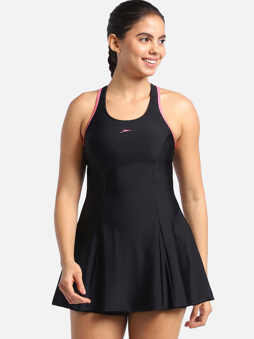 

Speedo Women Round Neck Swimdress, Black