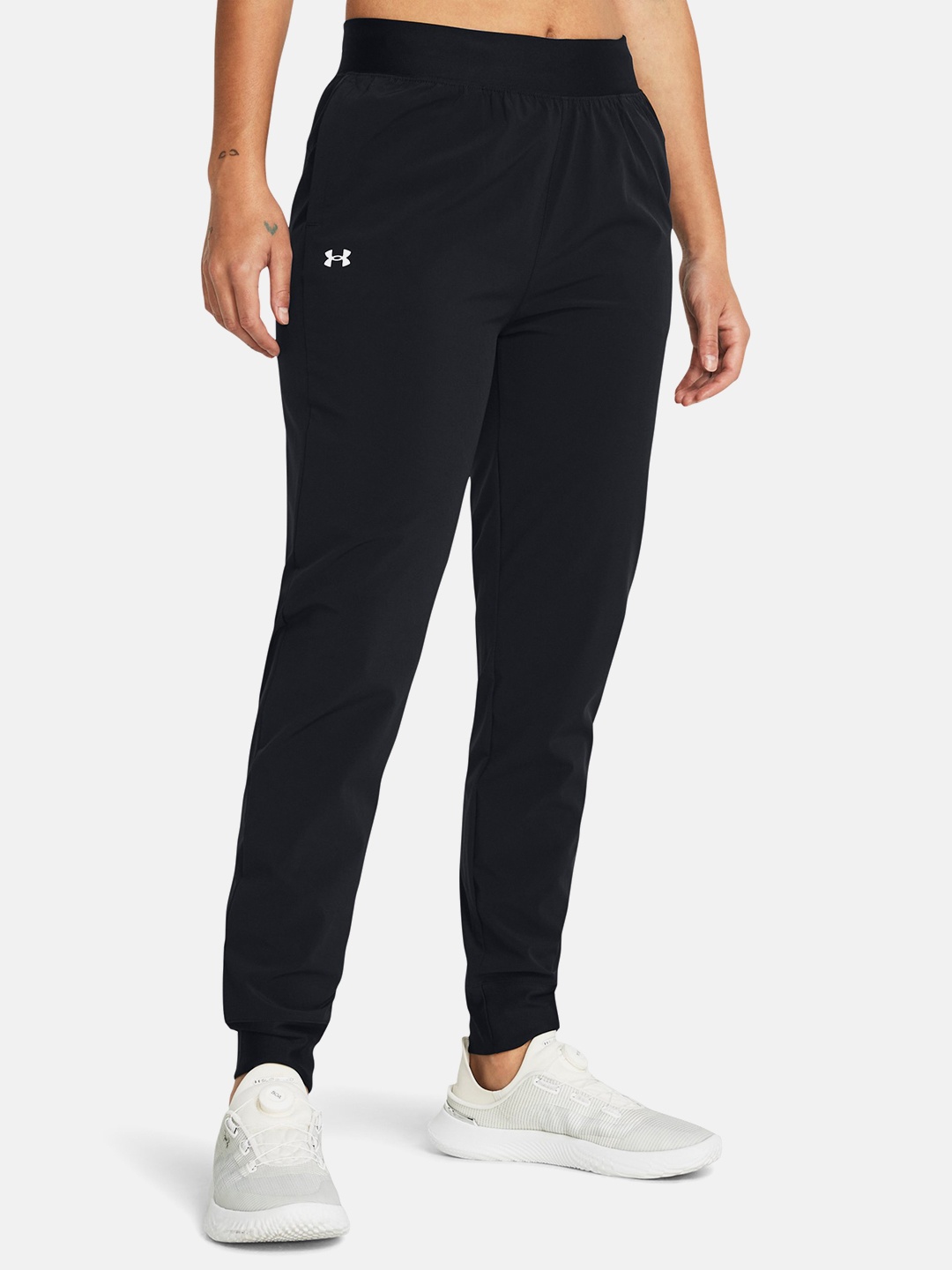 

UNDER ARMOUR Women Brand Logo Detail High Rise Woven Jogger, Black