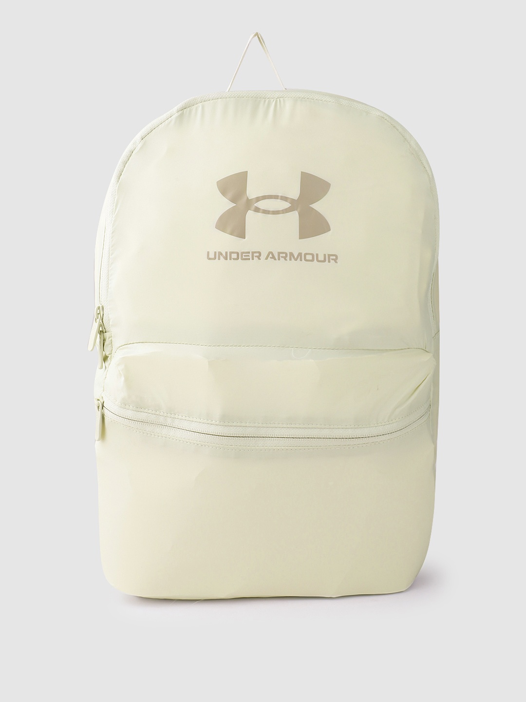 

UNDER ARMOUR Men Brand Logo Printed Foldable Backpack, Off white