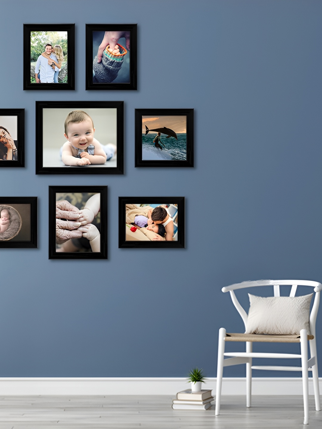 

ArtzFolio Black 8 Pieces Wooden Wall Photo Frames