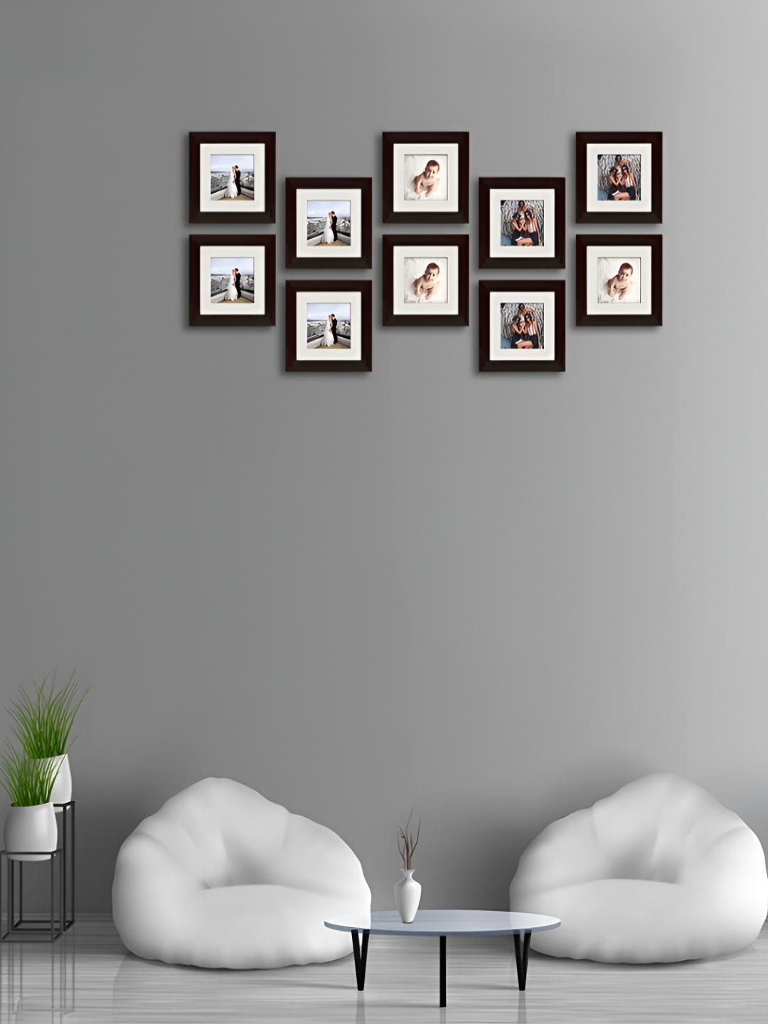 

ArtzFolio Brown 10 Pieces Wooden Wall Photo Frames