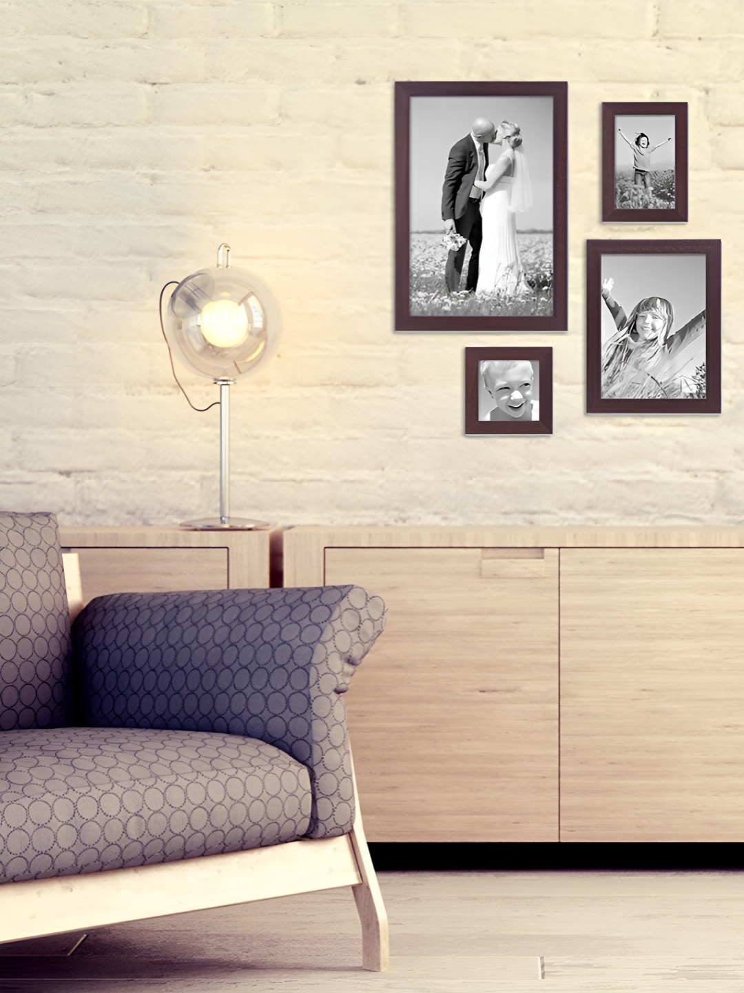 

ArtzFolio Brown 4Pcs Wooden Wall Photo Frames