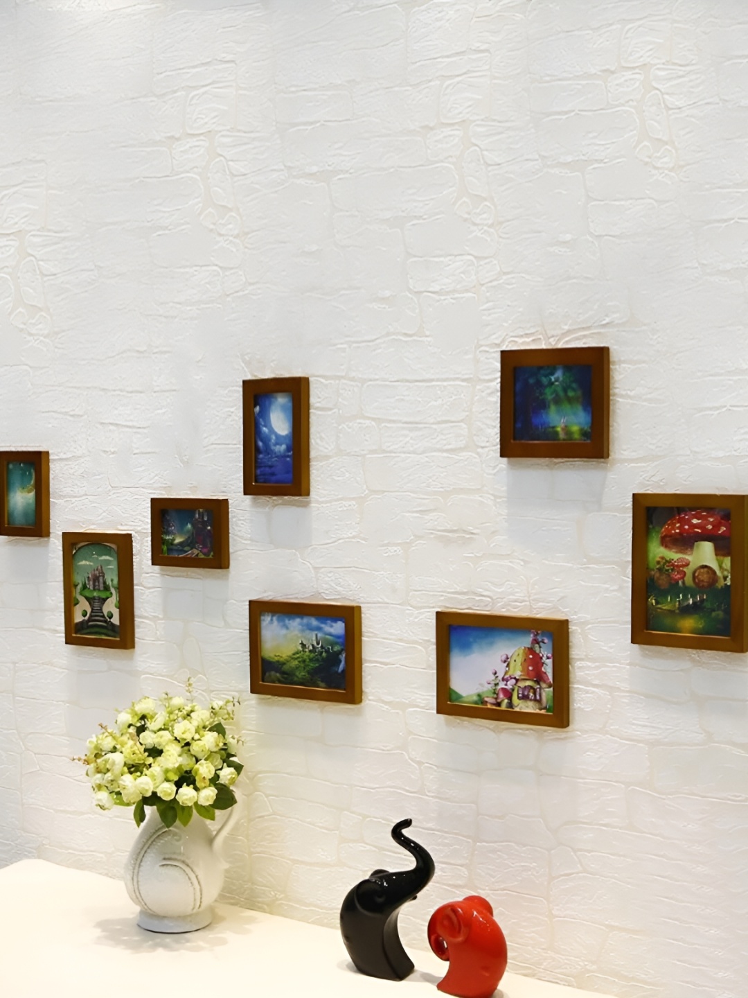 

ArtzFolio Brown 8 Pieces Wooden Wall Photo Frames