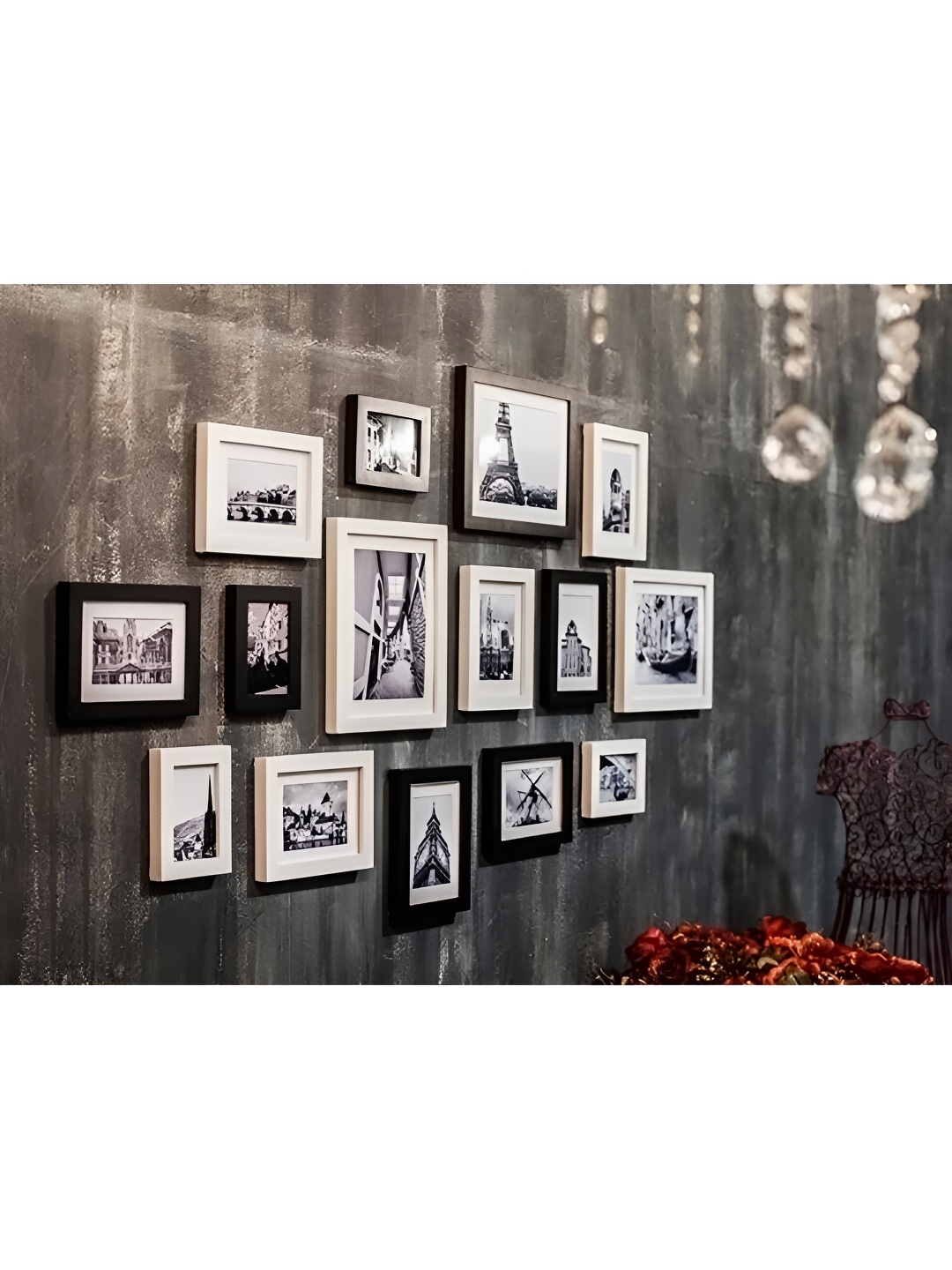 

ArtzFolio White & Brown 15Pcs Wooden Wall Photo Frames