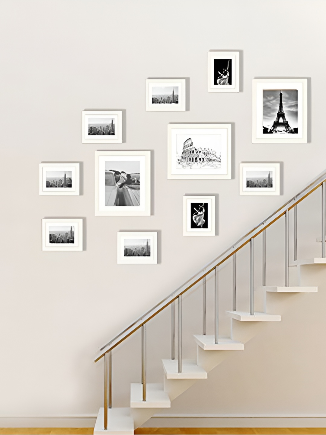 

ArtzFolio White 11 Pieces Wooden Wall Photo Frames