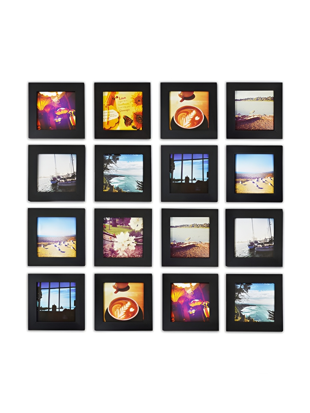 

ArtzFolio Black 16 Pieces Wooden Wall Photo Frames