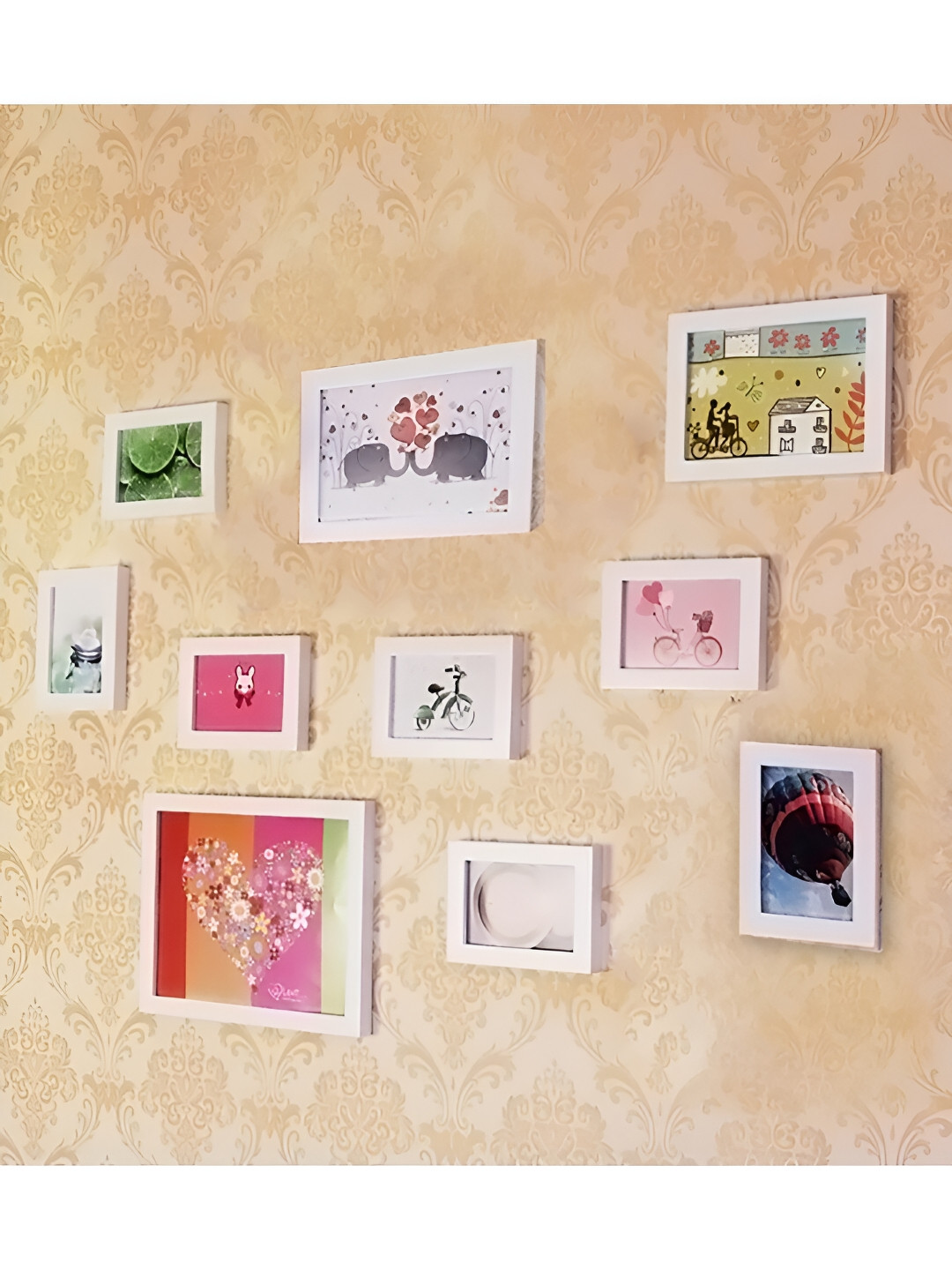 

ArtzFolio White 10 Pieces Wooden Wall Photo Frames