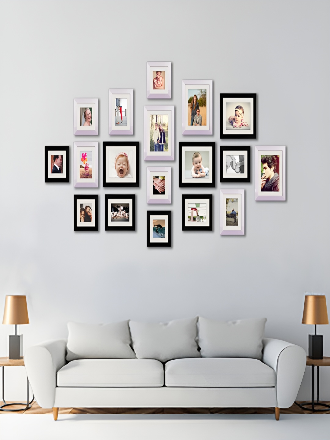 

ArtzFolio Black & Grey 18 Pieces Wooden Wall Photo Frames